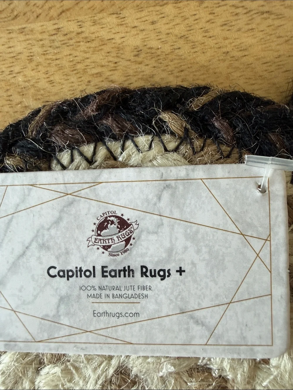 Braided Natural Fiber Horse Coasters in Black and Natural